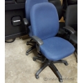 Mayline Blue High Back Rolling Task Chair w Arms